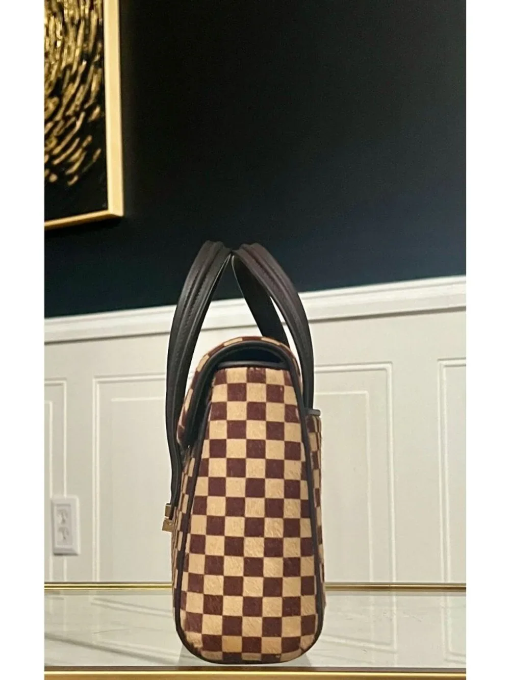 LIMITED EDITION Louis Vuitton  Damier Sauvage Lionne Pony Hair Handbag 623E191P